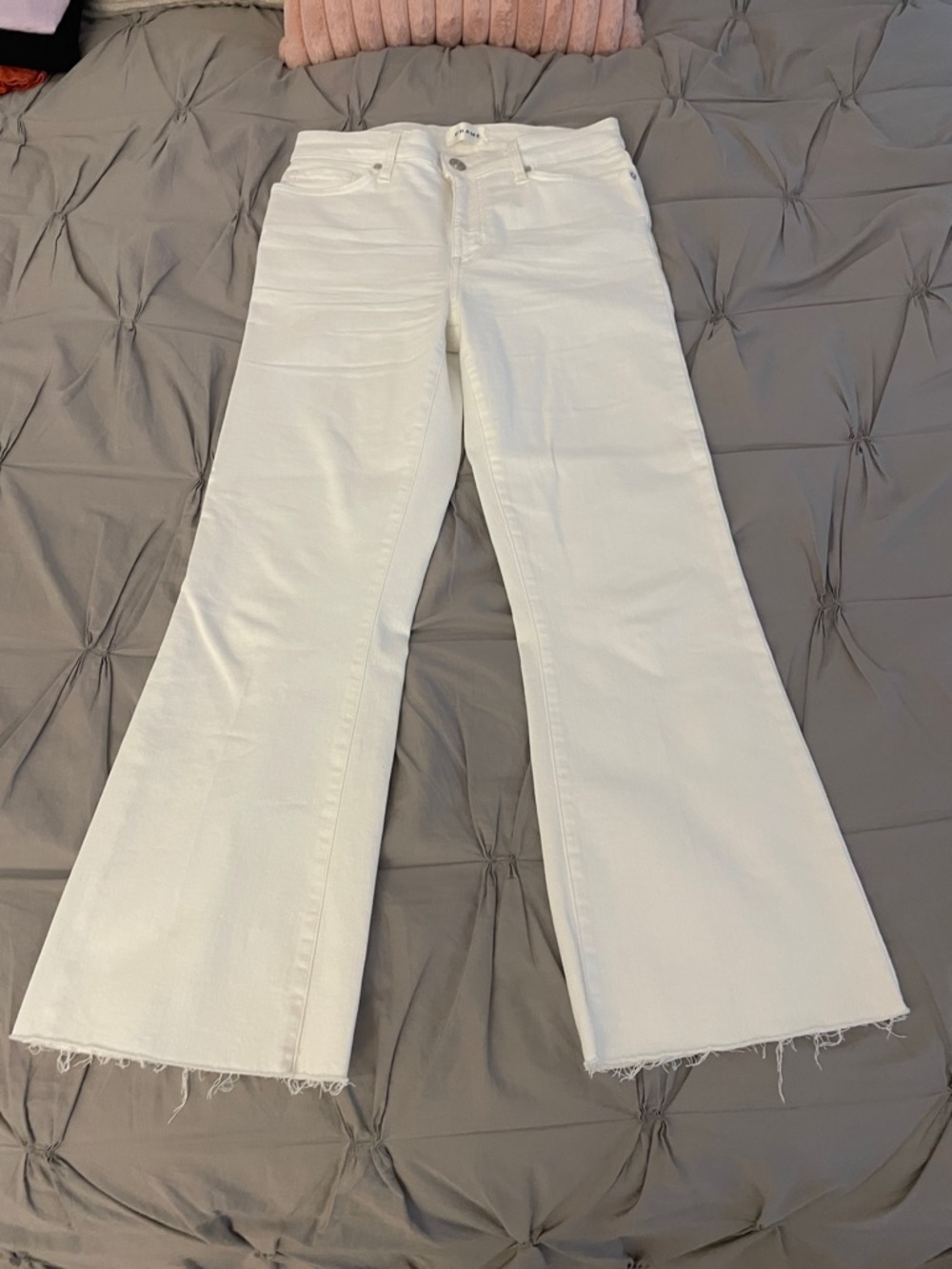 Frame White High-Rise Flared ankle Jeans - Women's
